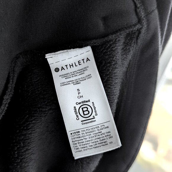 EUC - Athleta Cozy Karma Asym Pullover - Black - Picture 11 of 15